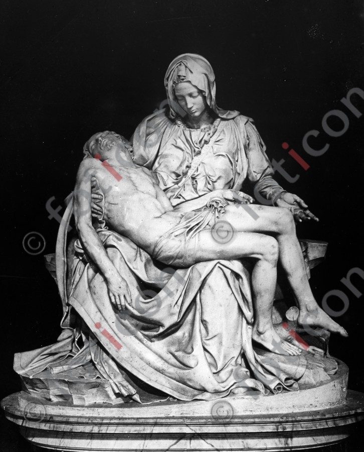 Römische Pietà | Roman Pietà - Foto simon-134-057-sw.jpg | foticon.de - Bilddatenbank für Motive aus Geschichte und Kultur